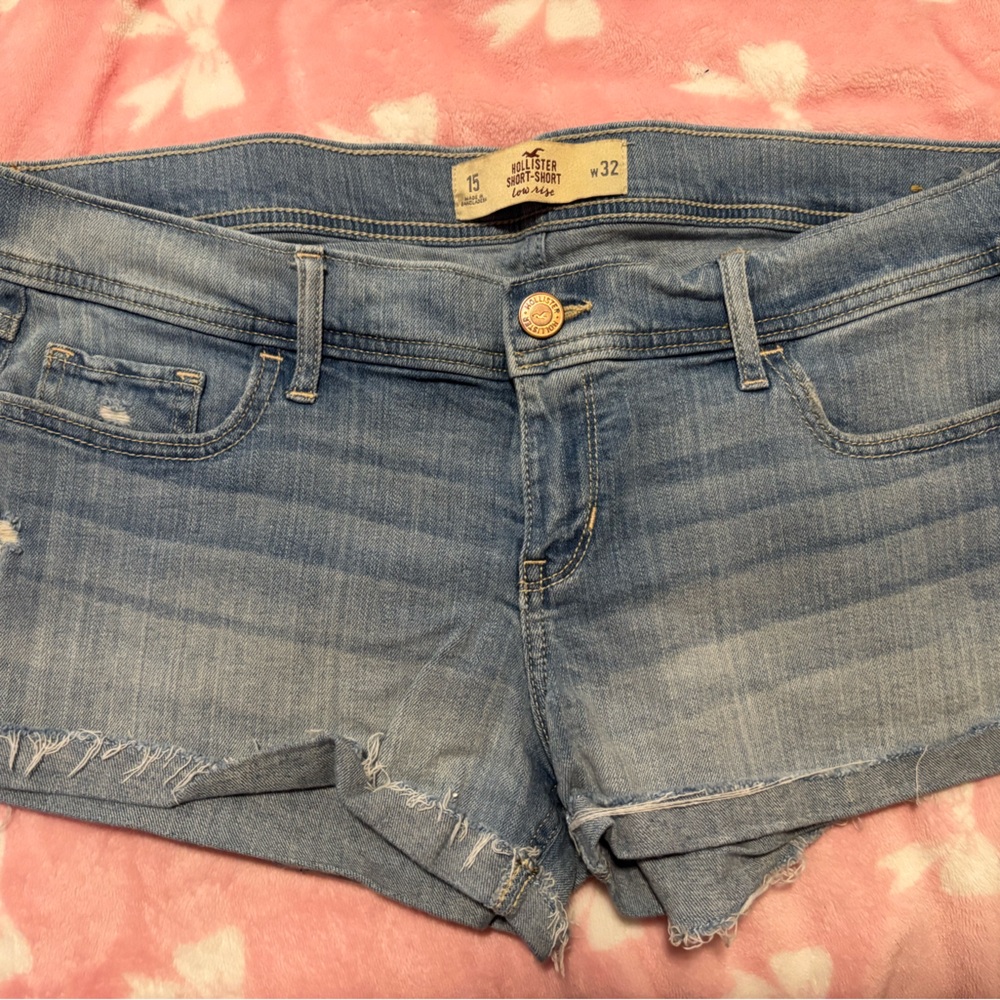 Hollister Light Blue Denim Shorts